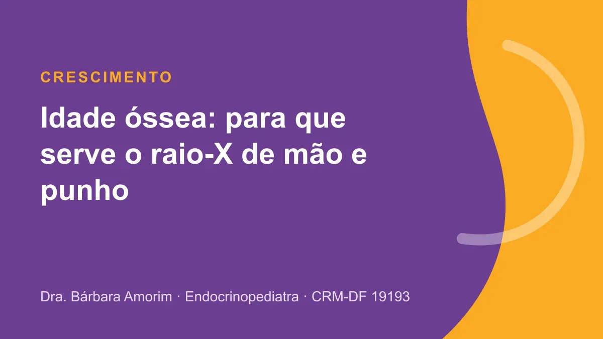 Raio-X de mão e punho usado para avaliar a idade óssea da criança